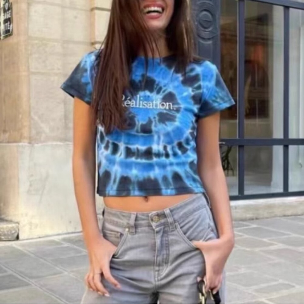 Realisation Par Blue Tie Dye Logo Tee